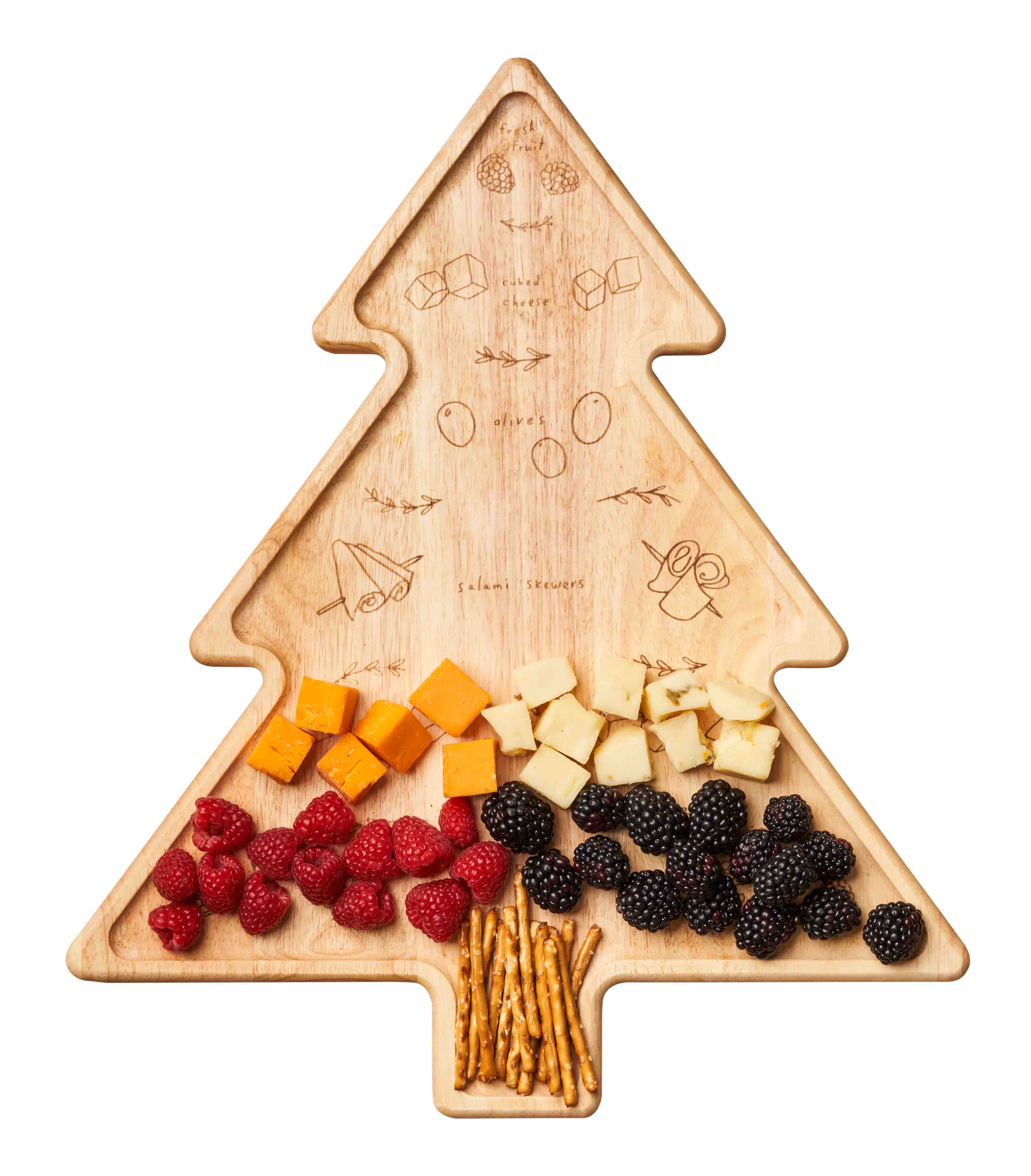 Meg Quinn Charcuterie Board - 18 x 15.33 Inch Premium Wooden Serving Tray for Cheese, Charcuterie & Appetizers | Perfect for Entertaining, Parties & Holiday Gatherings
