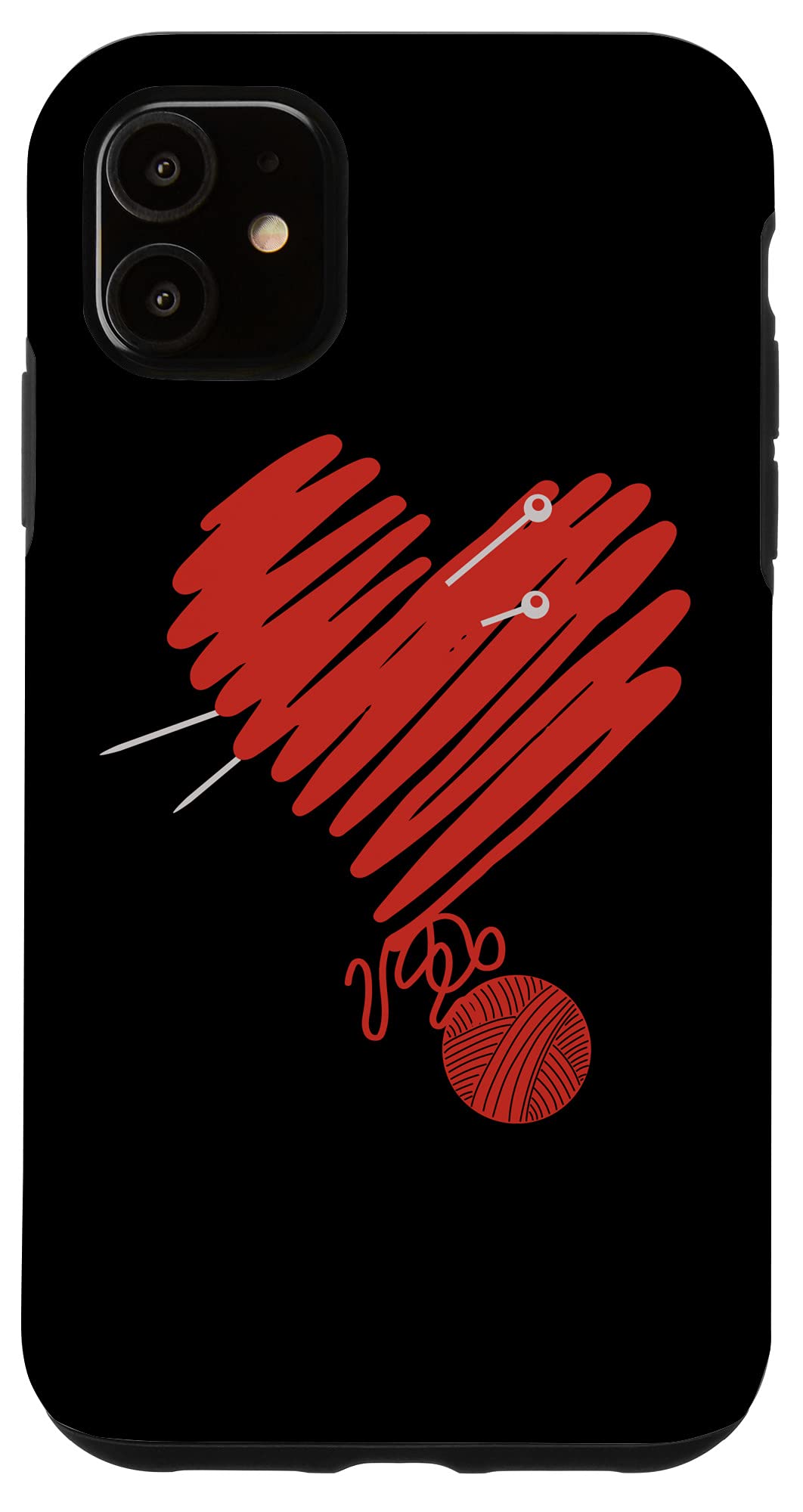 iPhone 11 Case for Knitting & Crochet Lovers - Funny Yarn Knitter Phone Cover - Perfect Gift for Crafters & DIY Enthusiasts