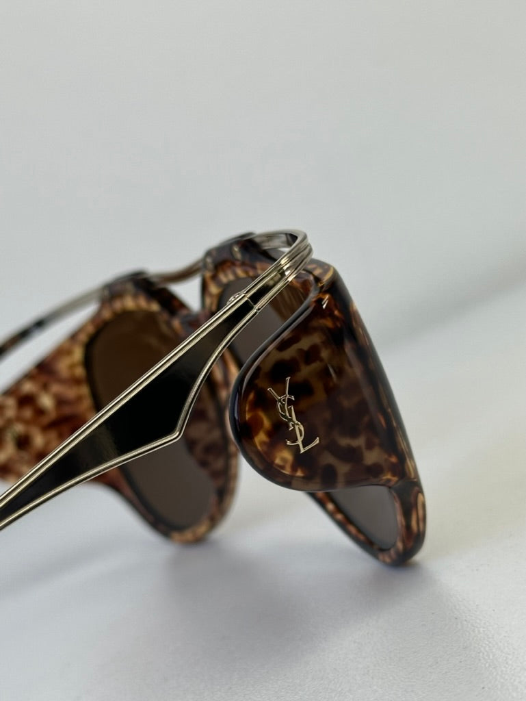 Saint Laurent SL M137 Amelia Brown Sunglasses for Women - Luxury Designer Shades for Fashion & Outdoor Activities