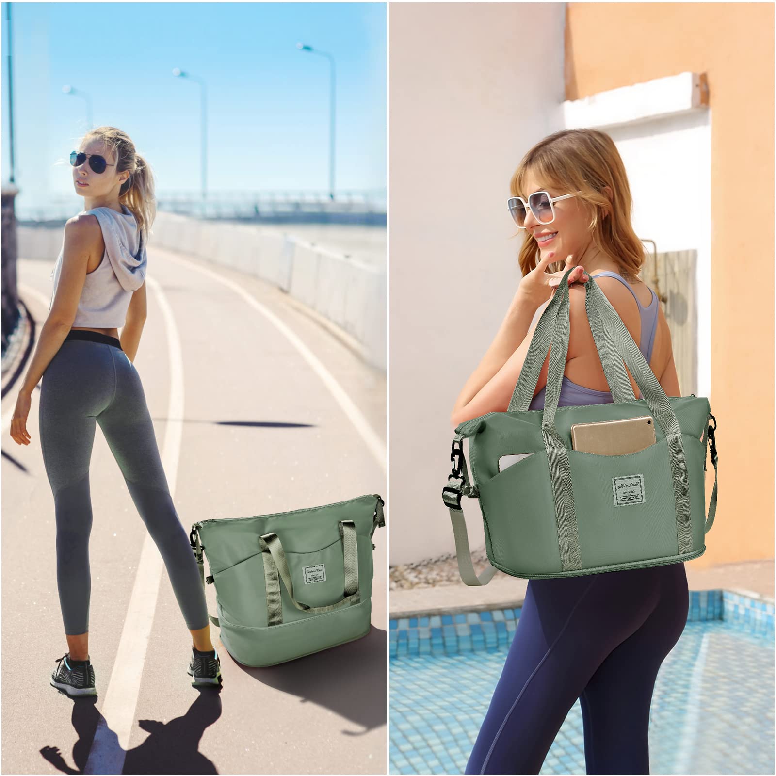 Large Capacity Travel Duffel Bag with Detachable Shoulder Strap - Lightweight Waterproof Gym Bag for Workout, Sports & Airplane Carry-On | Perfect for Fitness, Travel & Outdoor Adventures