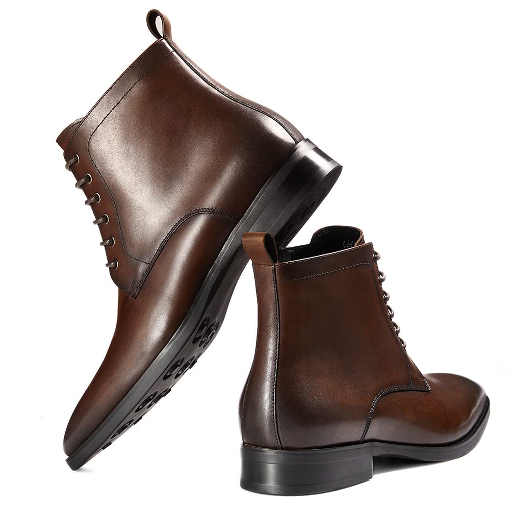 GIFENNSE Men's Chukka Boots - Premium Leather Dress Boots & Oxford Chelsea Boots for Men | Stylish & Comfortable for Office, Casual & Formal Occasions