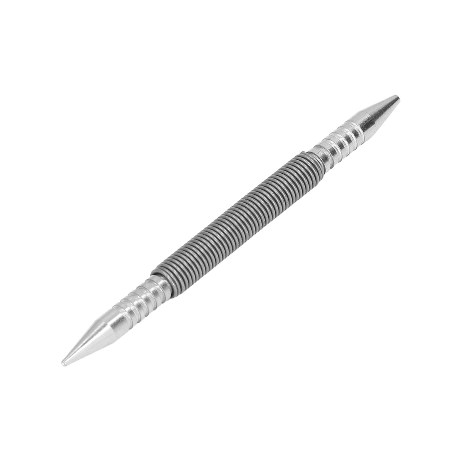 Double Head Nail Setter Punch - Spring Loaded Metal Center Punch Tool for Woodworking & Carpentry - Perfect for Framing, Cabinetry, and DIY Projects