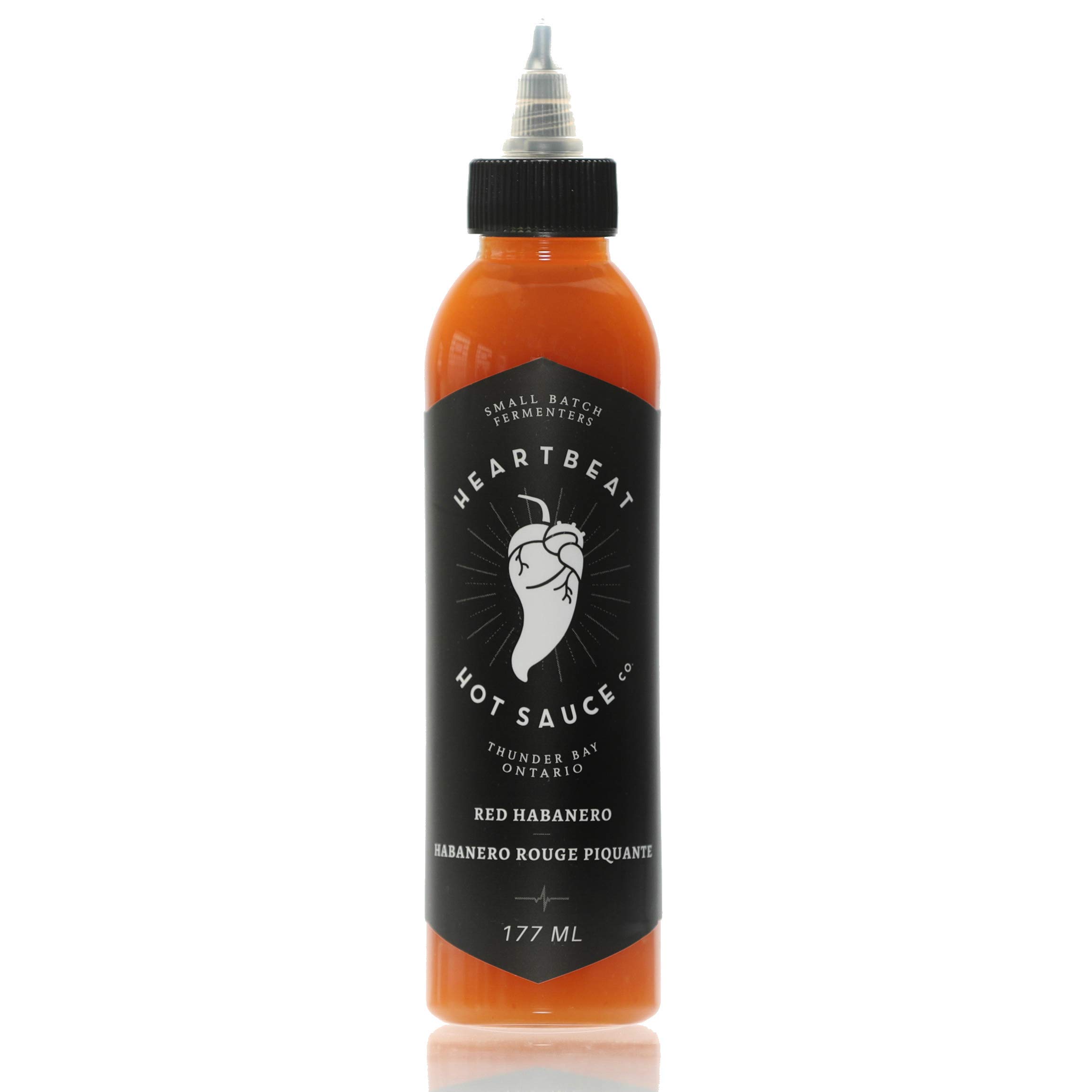 Heartbeat Hot Sauce - Red Habanero Pepper Sauce, 6 oz Bottle - Small Batch Handcrafted, Vegan, Gluten-Free, No Preservatives - Perfect for Wings, Tacos, Burgers & Cooking - Featured on Hot Ones Show