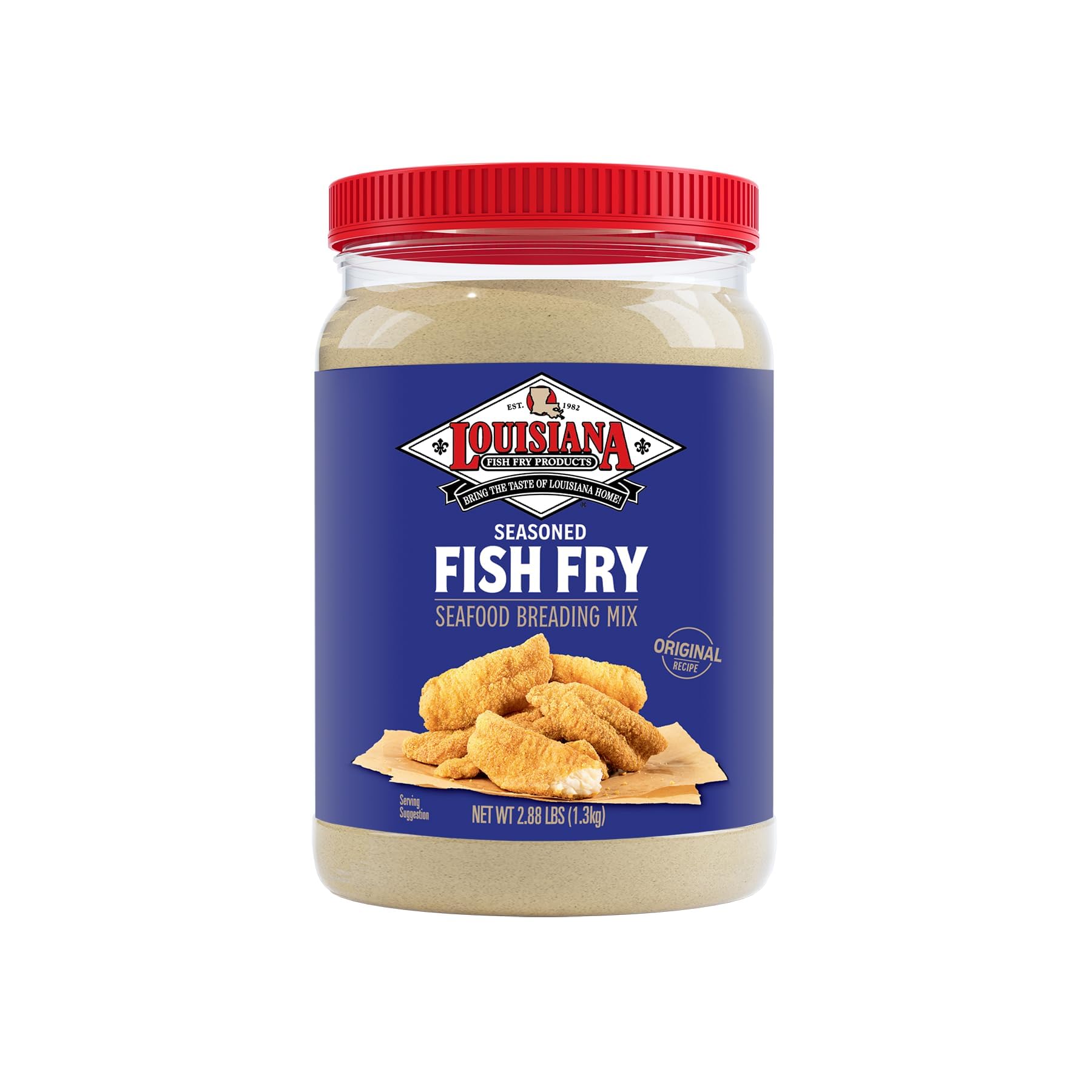 Louisiana Fish Fry Seasoned Fish Fry Seafood Breading Mix - 2.88 lbs (Pack of 6) | Perfect for Fish, Shrimp, Oysters, Vegetables | Crispy Southern-Style Coating for Frying, Baking & Grilling | Great for Family Dinners, BBQs & Seafood Feasts