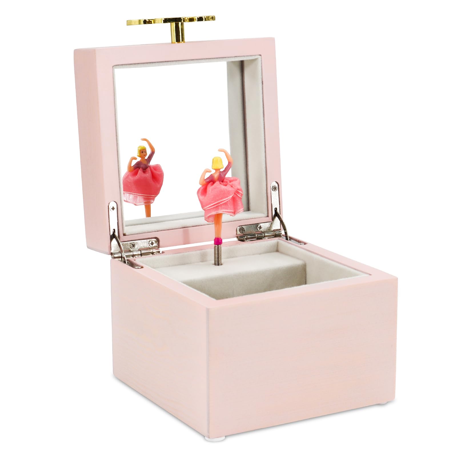 TIMLOG Girls Jewelry Box with Ballerina & Butterfly Design - Pink Music Jewelry Storage Organizer for Kids & Teens - Perfect for Birthday Gifts, Room Decor, and Jewelry Organization