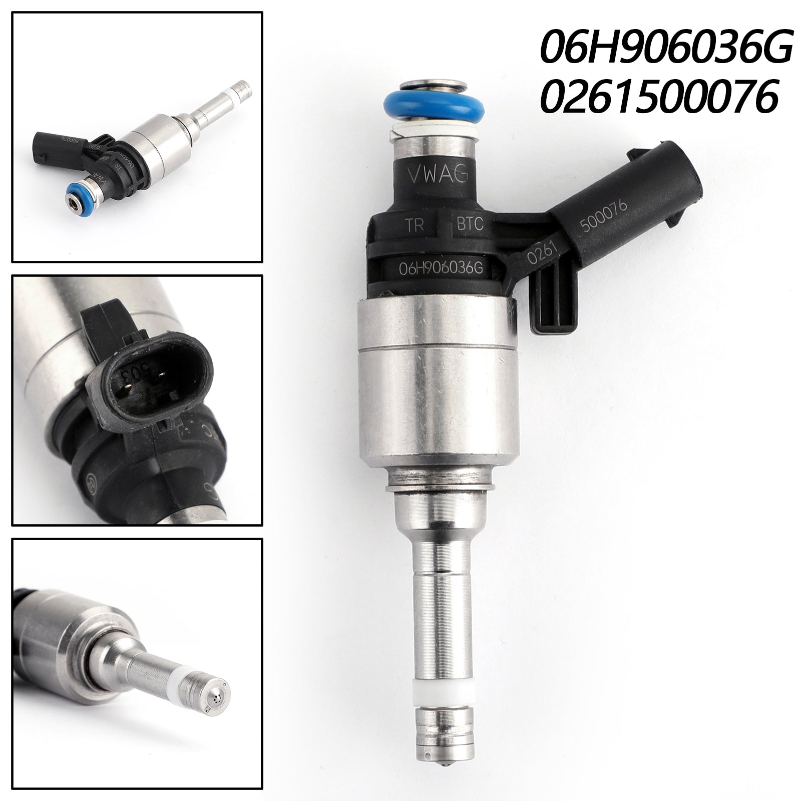 06H906036G Fuel Injector Compatible with Audi A4 A3 A5 TT & VW T5 Eos CC 2.0L Turbo - Replacement for OEM 0261500076 - High Performance Fuel Injection for Smoother Acceleration & Fuel Efficiency