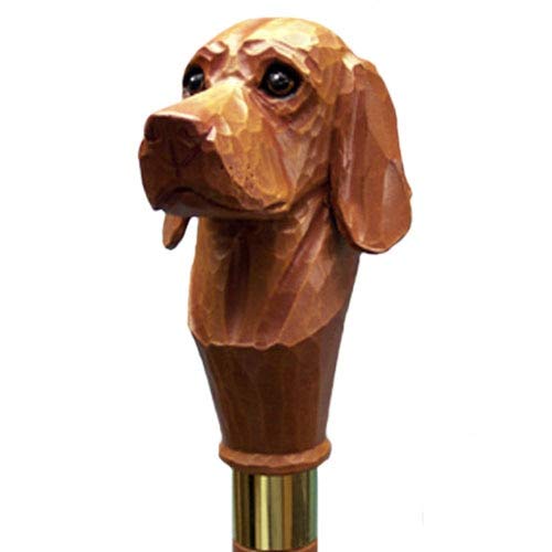 Premium Vizsla Walking Stick by Michael Park - Handcrafted Dog-Themed Hiking Cane for Outdoor Enthusiasts & Vizsla Lovers - Perfect for Hiking, Hunting & Collectors