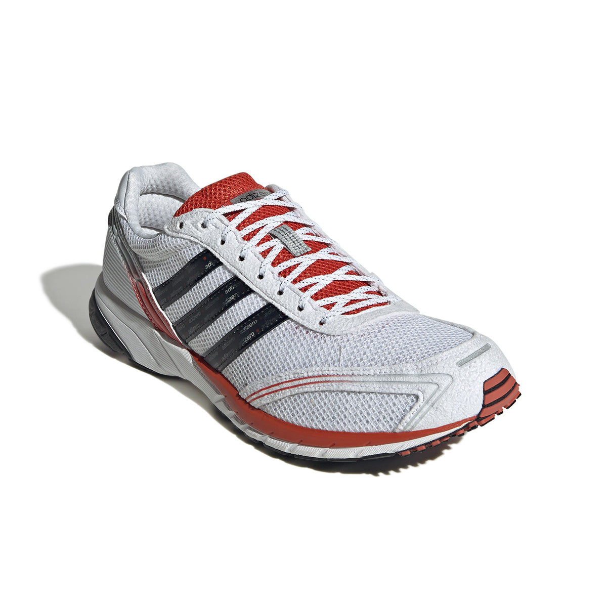 Adizero Adios OG Running Shoes - White & Red Colorway - Lightweight & Breathable for Marathon Training & Road Racing