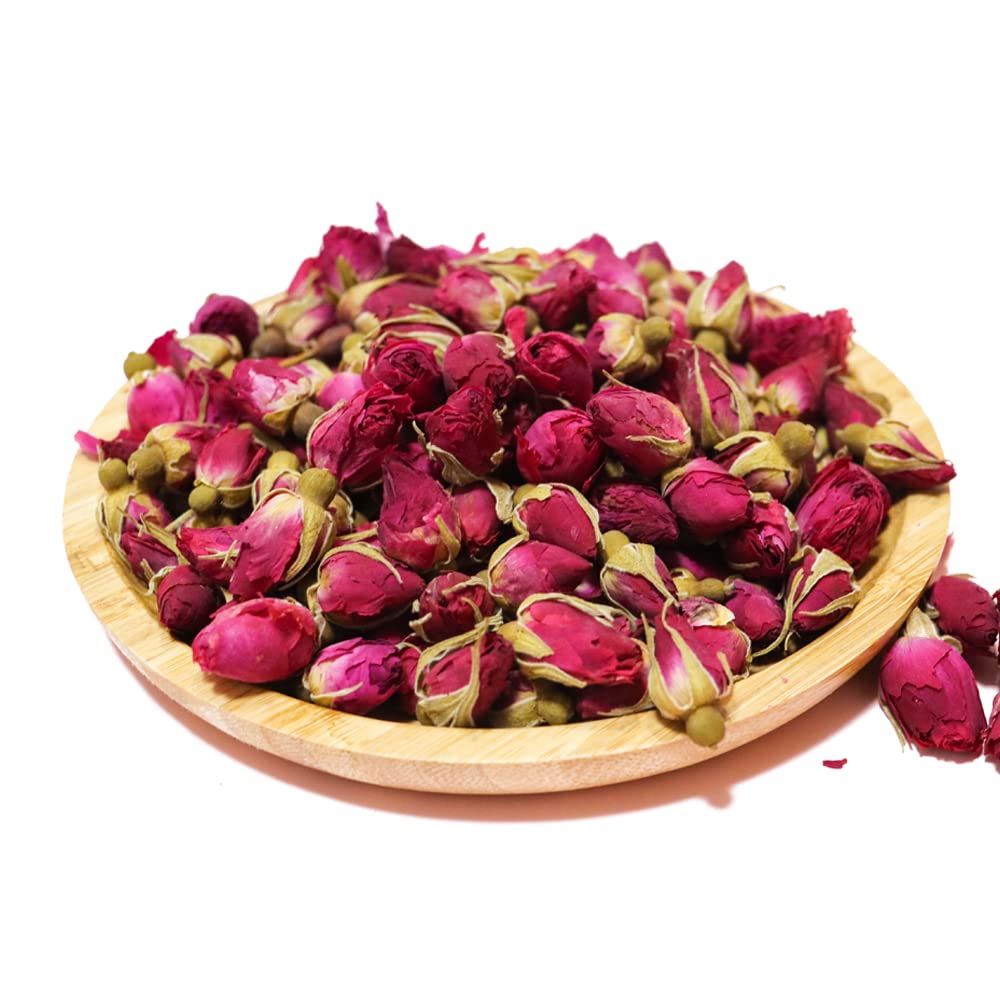 Premium Natural Dried Rose Buds - 7oz (200g) Bulk for Tea, DIY Crafts, Baking Decoration | Perfect for Herbal Tea, Wedding Favors & Home Spa Relaxation