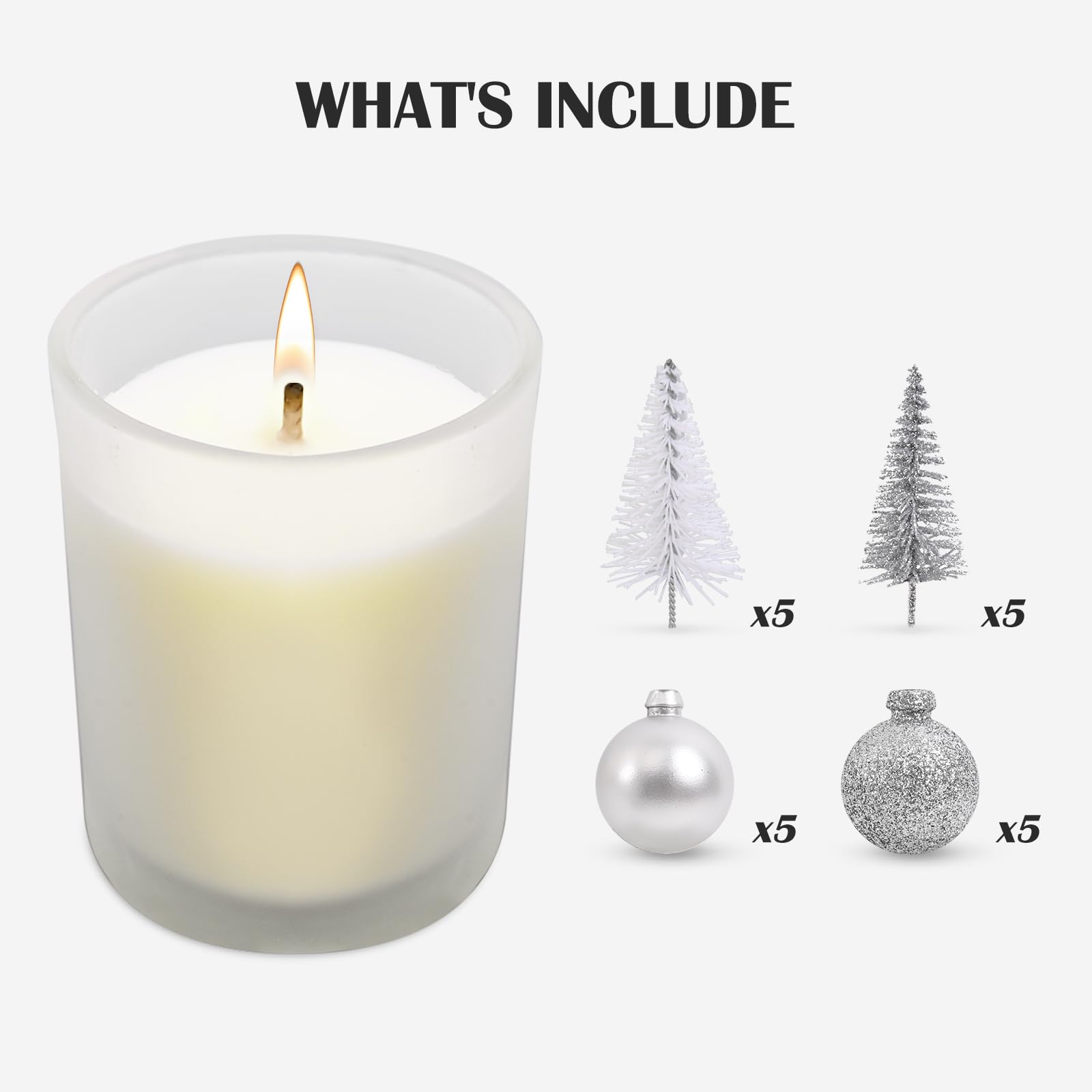 13oz DIY Christmas Scented Candles Gift Set for Women - Handmade Pine Aromatherapy Candles for Mom, Teachers, Friends - Perfect for Holiday Decor, Birthday Presents & Home Table Centerpieces
