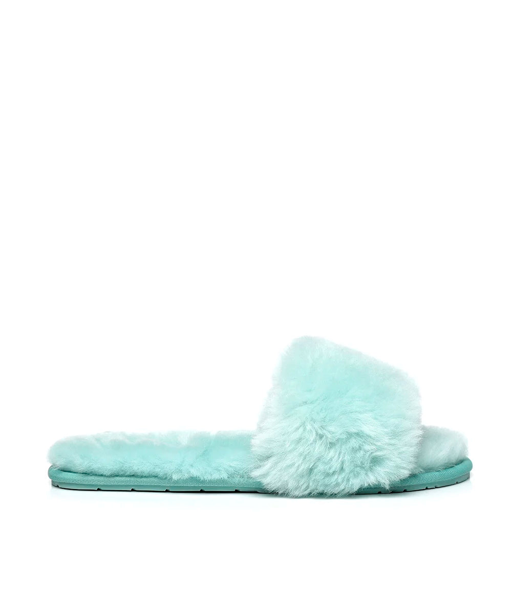 Women's UGG Flossy Slippers - Cozy Indoor/Outdoor House Shoes with Soft Fleece Lining for Winter Comfort - Perfect for Lounging at Home, Running Errands & Travel