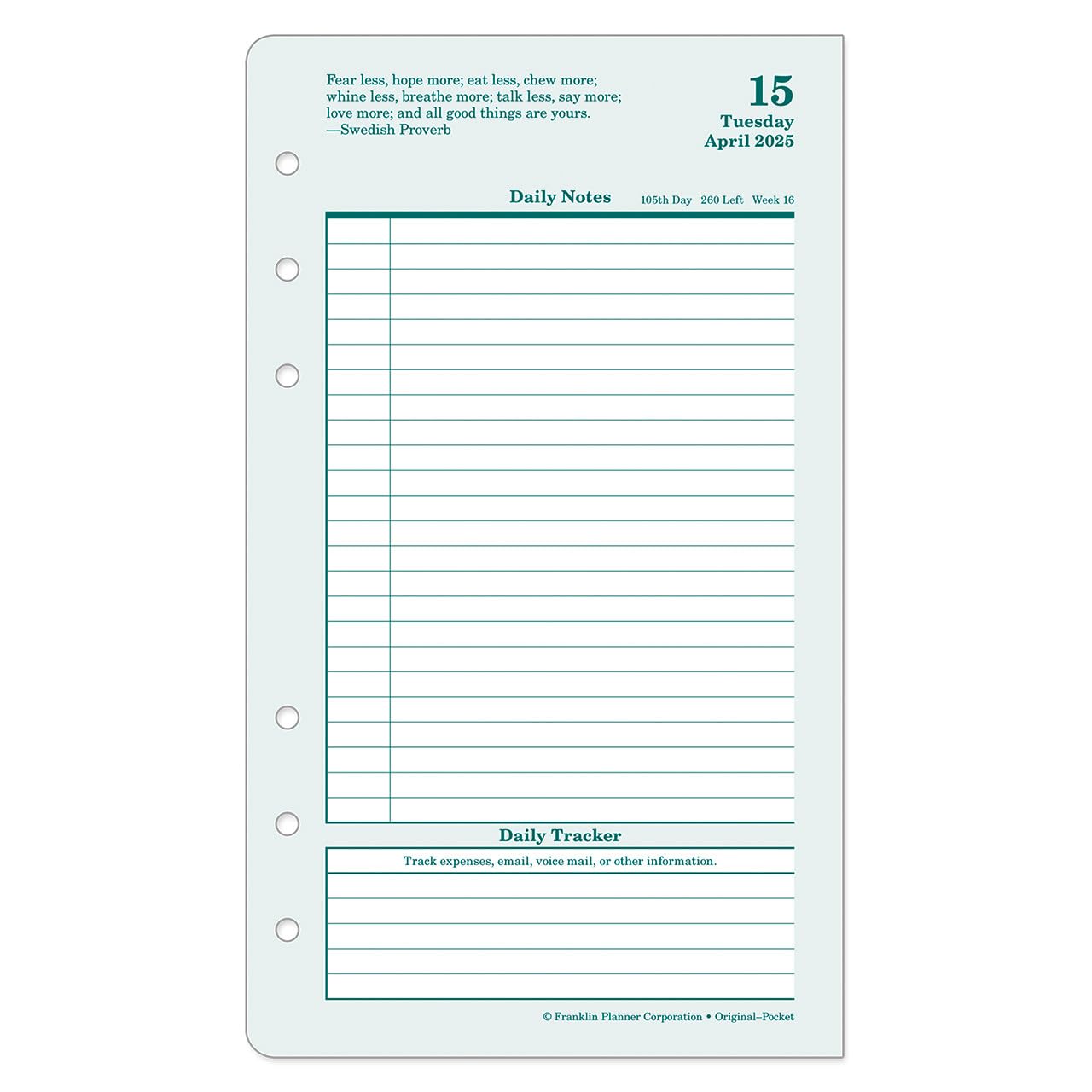 FranklinCovey 2-Page Per Day Planner 2025-2026 - Pocket Size Ring-Bound Organizer for Daily Scheduling, Time Management & Productivity - Perfect for Students, Professionals & Busy Moms (April 2025 - March 2026)