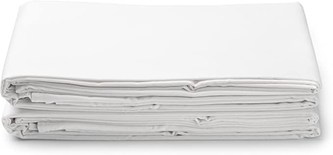 Pillowtex Flat Sheet - 80% Cotton 20% Polyester Blend - 300 Thread Count - Soft & Breathable Bedding for Comfortable Sleep - Perfect for Home, Hotel, or Dorm Use