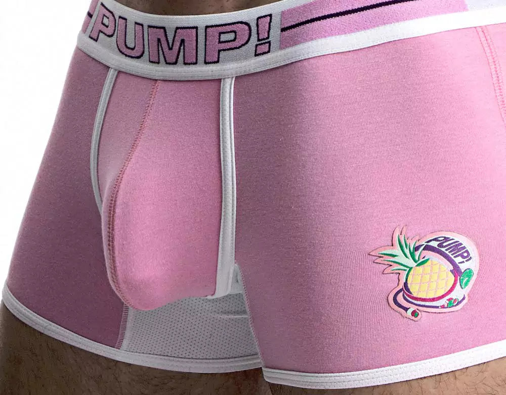 PUMP! Space Candy Boxer Briefs for Men - Soft Cotton Underwear in Pink - Perfect for Gym, Workout & Everyday Comfort