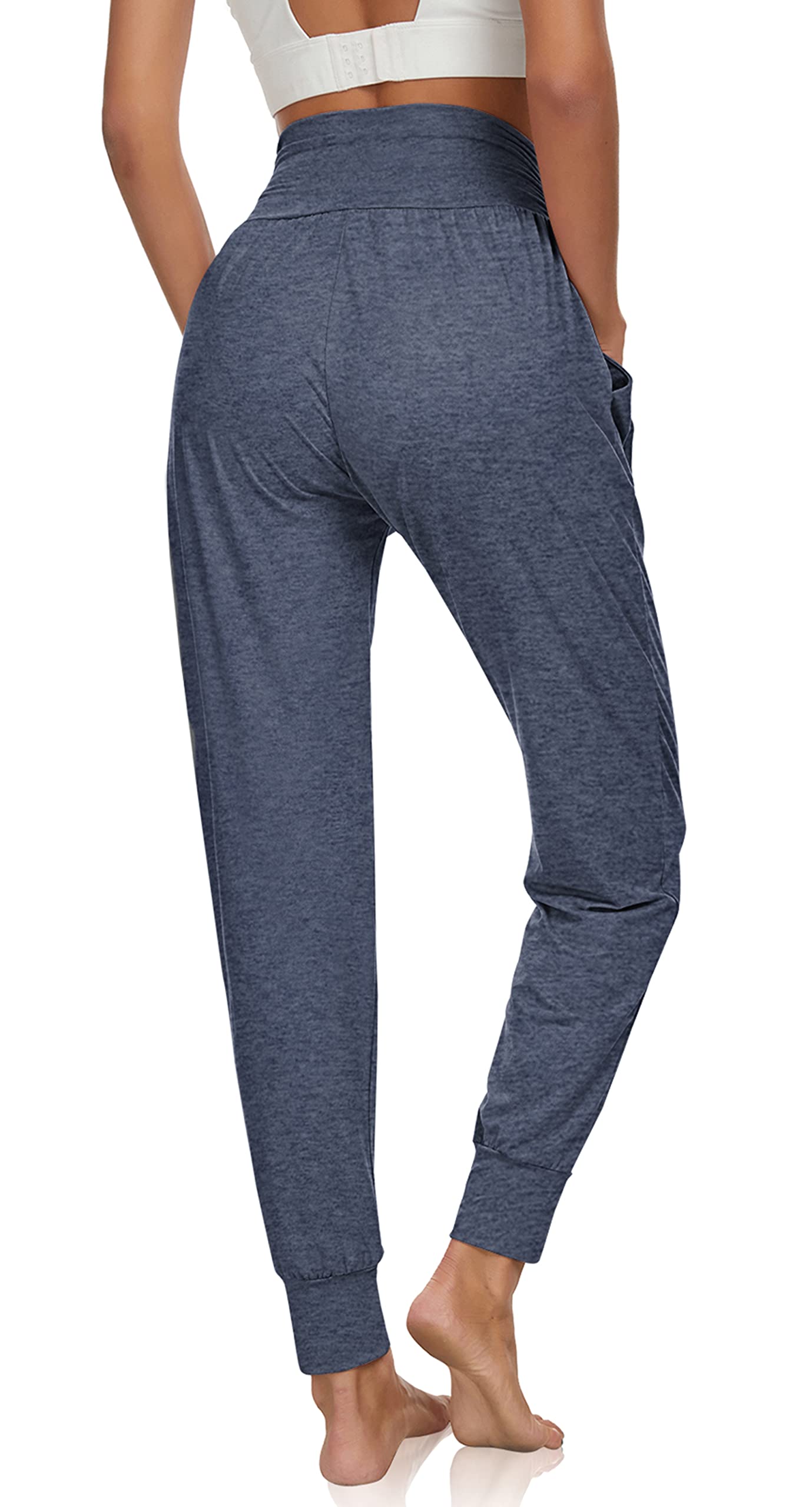 UEU Women's Cozy Yoga Joggers Pants - Loose Fit Workout Sweatpants with Pockets for Yoga, Running, Gym & Lounge | Soft Comfortable Casual Wear for Women