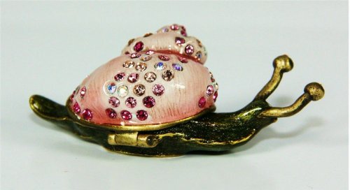 Jay Strongwater Flora & Fauna Amazing Adelle Snail Box - Elegant Jewelry Storage & Home Decor Gift for Women | Perfect for Dresser, Vanity & Luxury Gift Giving