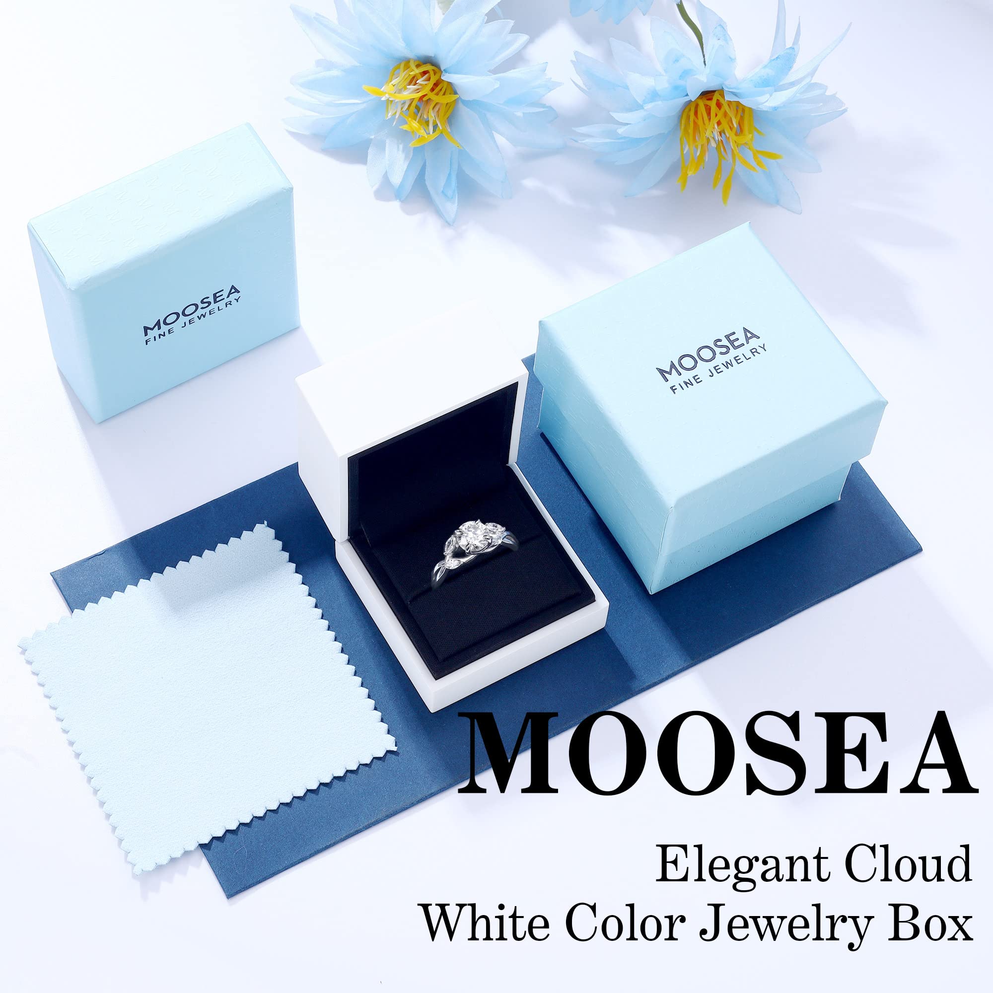 MOOSEA 1.2ct D Color VVS1 Clarity Lab-Created Moissanite Engagement Ring for Women - 925 Sterling Silver Twig Design Wedding Band, Anniversary Jewelry Gift for Her | Perfect for Proposals, Weddings & Special Occasions