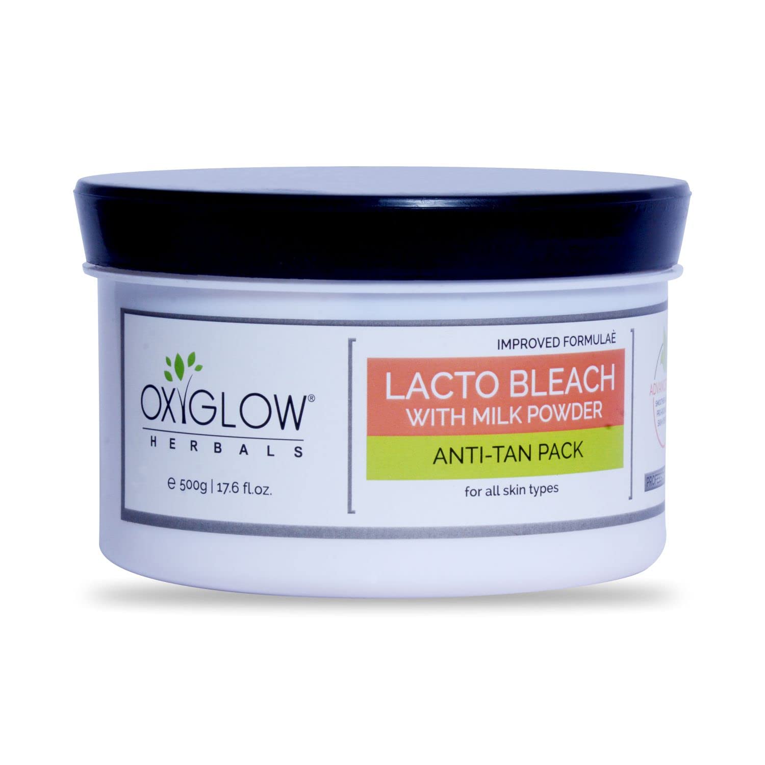 OXYGLOW HERBALS Golden Glow Lacto Bleach Cream with Milk & Honey - Anti-Tan Skin Whitening Treatment for All Skin Types (500g) | Instant Brightening Face Cream for Men & Women | Perfect for Sun-Damaged Skin & Uneven Tone