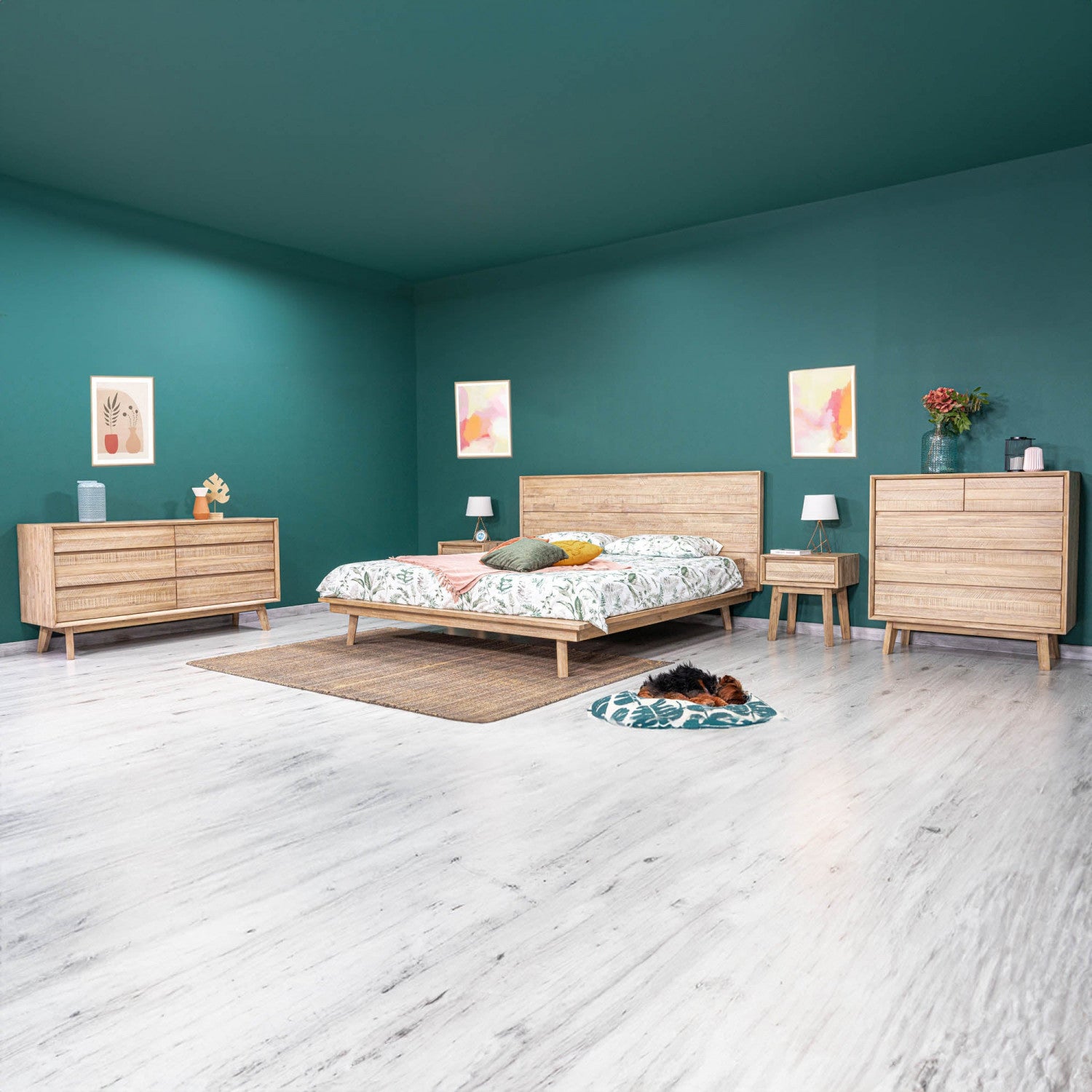 Abenra 1 Drawer Nightstand - Light Driftwood Finish Bedside Table for Bedroom, Compact Storage Side Table with Drawer - Perfect for Small Spaces, Apartments & Guest Rooms