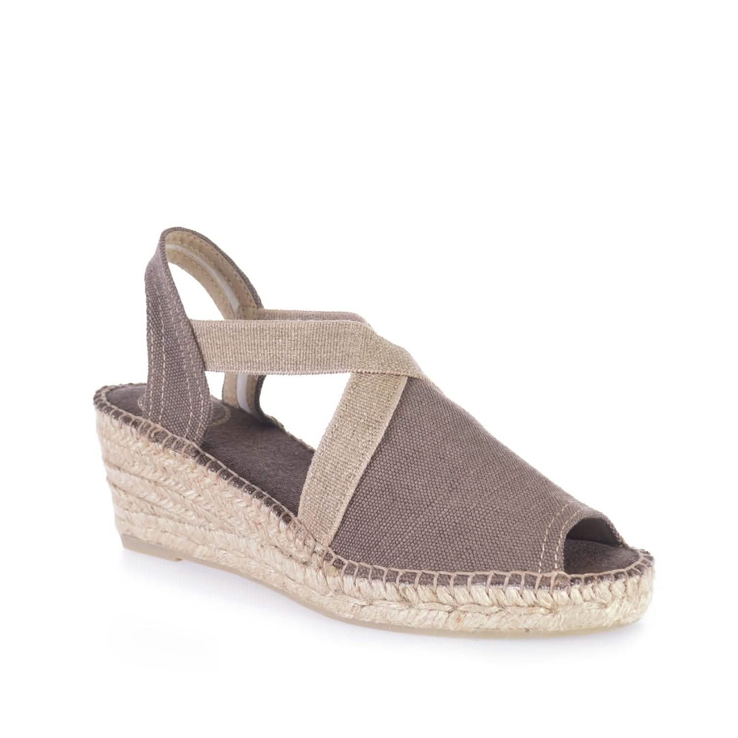 Women's Plain Canvas Wedge Espadrille Shoes - Breda V Comfortable Summer Casual Flats for Beach, Vacation & Everyday Wear