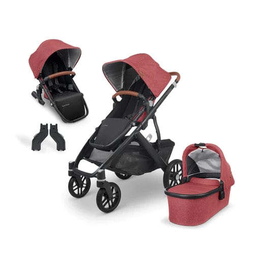 UPPAbaby Vista V2 Full Size Double Stroller with Accessories - Lightweight Foldable Baby Stroller for Twins or Siblings - Perfect for City Walks, Shopping & Travel