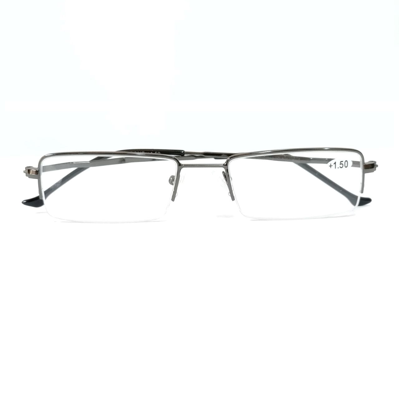 Ultra Lightweight Metal Supra Grey Reading Glasses for Men & Women - Comfortable Eyewear for Reading, Working & Computer Use