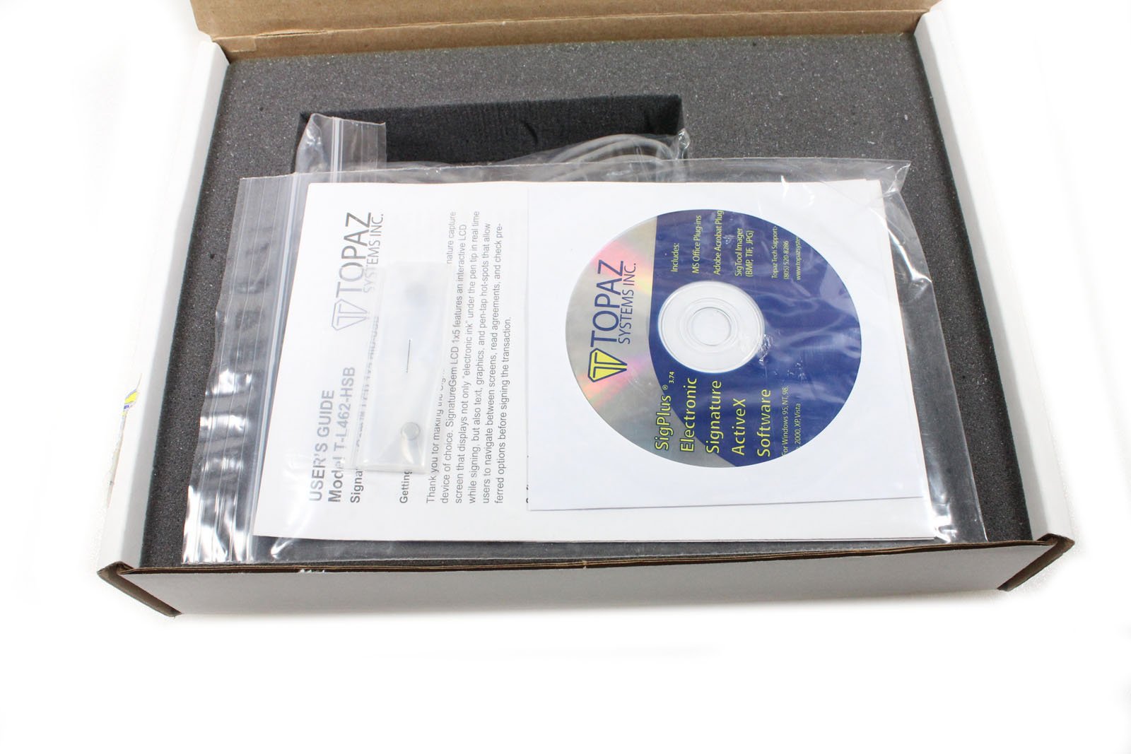 Topaz SignatureGem T-L462-HSB-R LCD 1x5 USB Signature Capture Pad - Digital Signature Device for Secure Document Signing | Perfect for Retail POS, Banking, Healthcare & Delivery Services