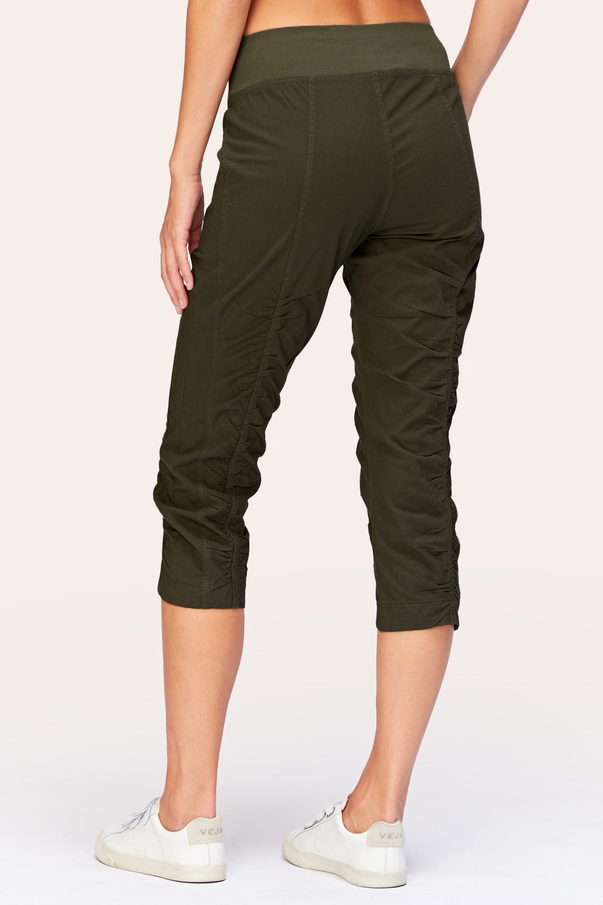 IRIS Crop Olive Green Women's T-Shirt - Soft Cotton Casual Tee for Everyday Wear, Workout & Street Style