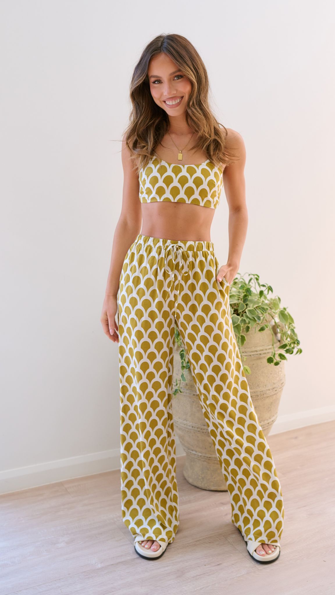 Layne Women's Mustard Print Crop Top | Trendy Short Sleeve Summer Shirt | Perfect for Beach, Music Festivals & Casual Outfits