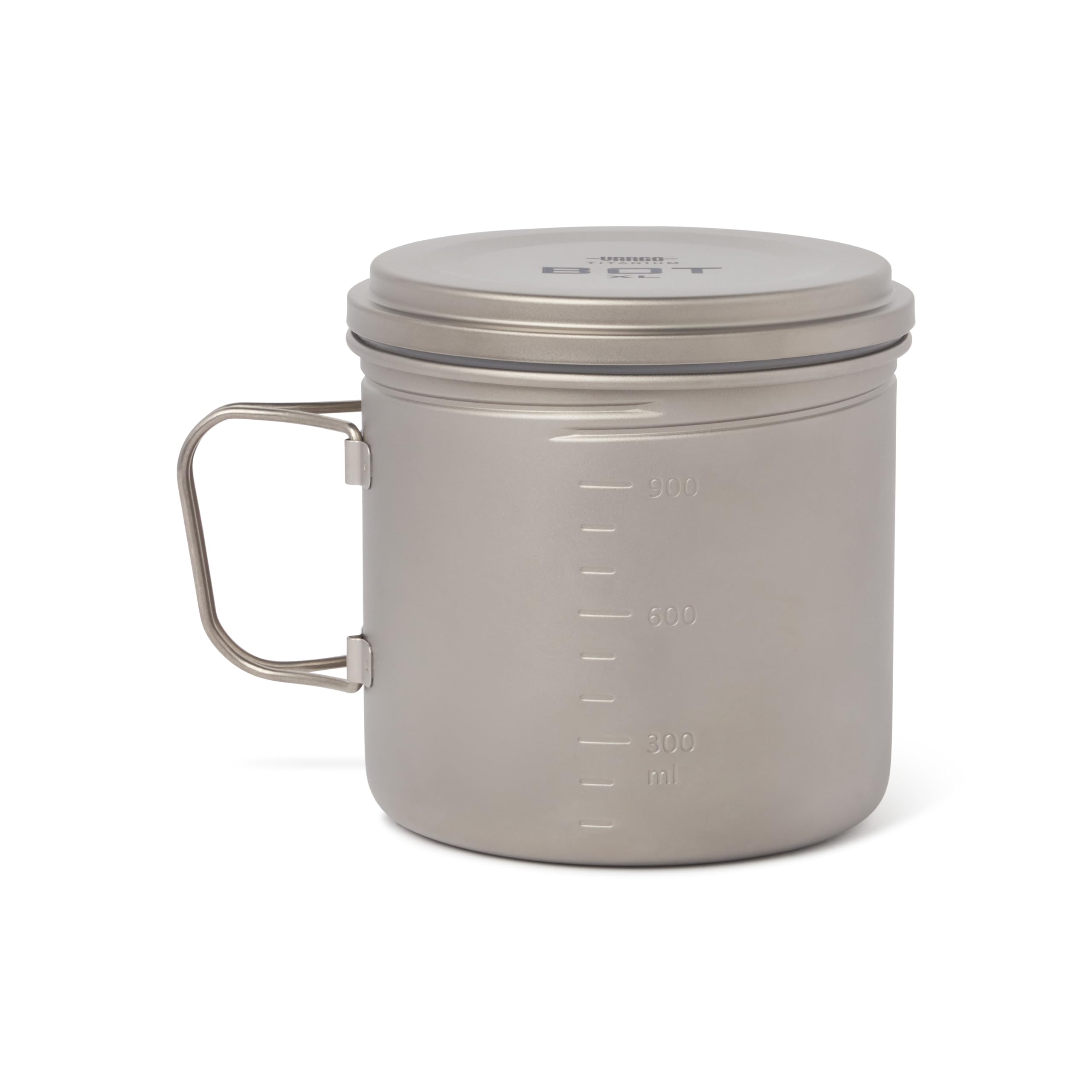 Vargo Titanium BOT XL Ultralight 1.1L (37 oz) Water Bottle & Cooking Pot for Backpacking - 5.5 oz (156g) Lightweight with Watertight Lid - Perfect for Camping, Hiking & Outdoor Adventures
