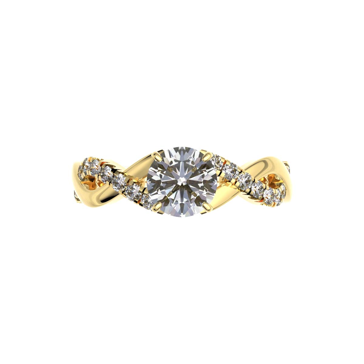 0.70ct Certified Solitaire Diamond Engagement Ring in 14K White Gold - 0.55ct Center Stone, Split Shank Setting, Infinity Wedding Band for Women (Color HI, Clarity I1/I2) - Perfect for Proposals, Anniversaries & Romantic Occasions