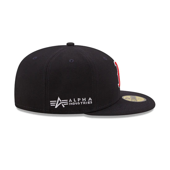 Boston Red Sox Alpha Industry Navy 59FIFTY Fitted Hat for Men - Official MLB Baseball Cap for Games, Sports & Casual Wear