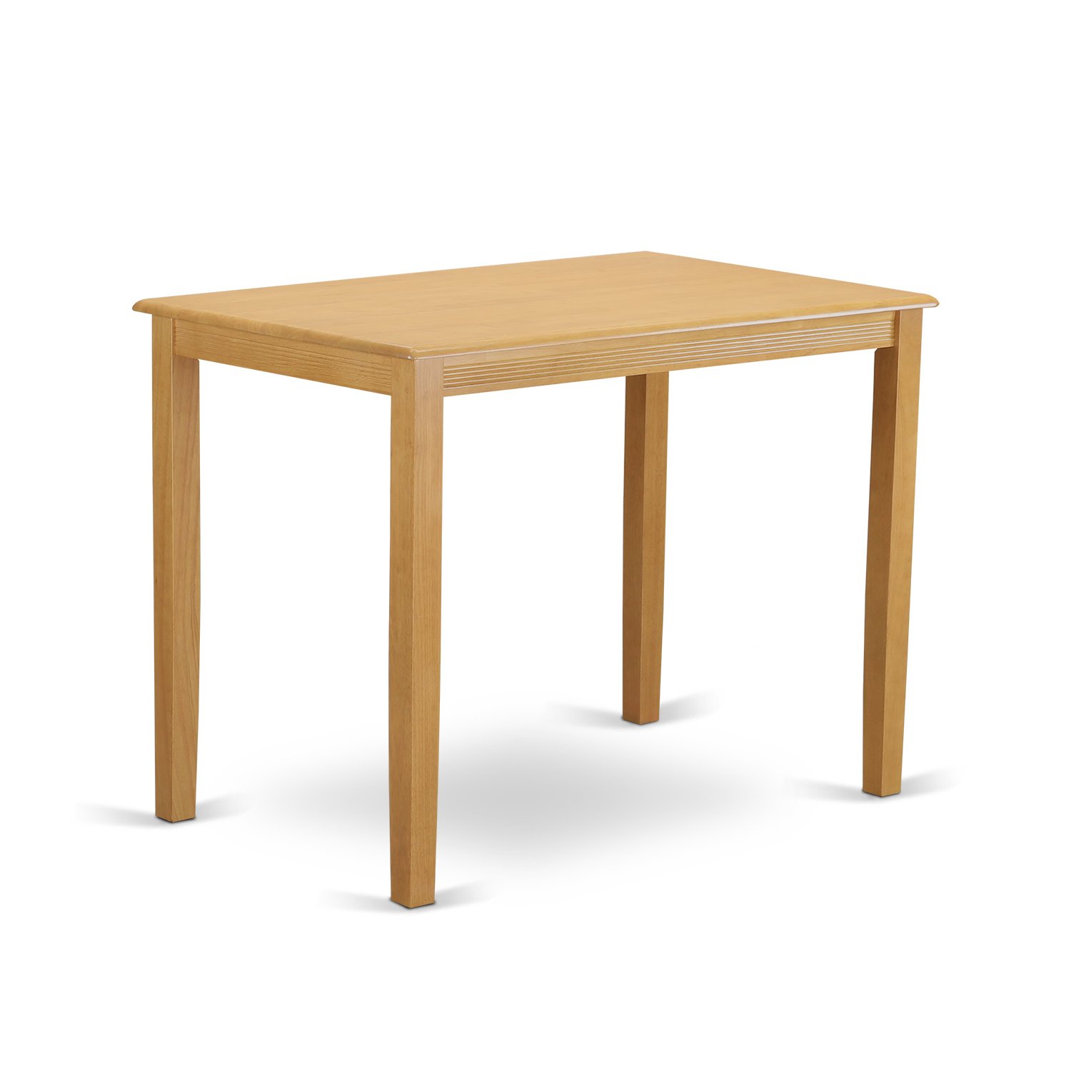 East West Furniture 3-Piece Counter Height Dining Set - 30x48 Inch Oak Table with 2 Chairs for Kitchen, Breakfast Nook & Small Space Dining | Modern Farmhouse Style Counter Height Table Set