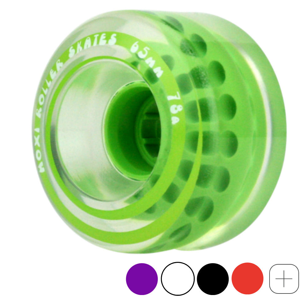 Premium Moxi Gummy 65mm Quad Wheels - 4 Pack Set for Smooth Roller Skating & Outdoor Sports - Perfect for Rinks, Parks & Street Skating