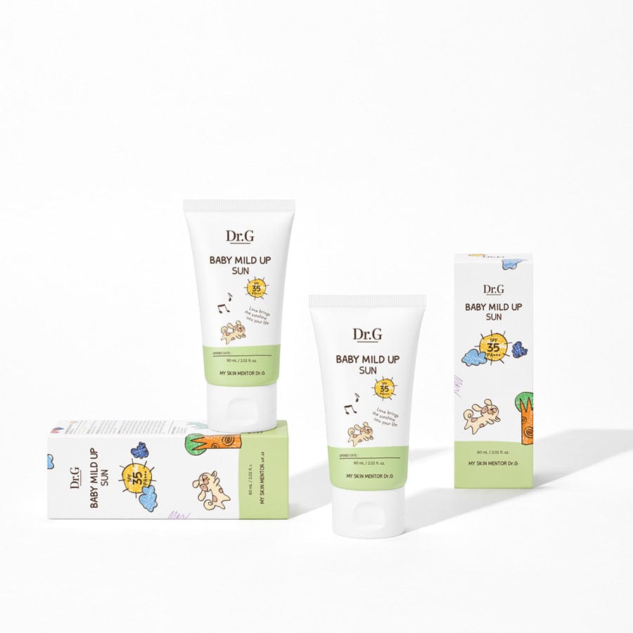 DR.G Baby Mild Up Sun SPF50+ PA+++ Sunscreen (60ml) - Gentle & Hypoallergenic Sun Protection for Babies & Sensitive Skin - Perfect for Outdoor Play, Beach & Daily Use