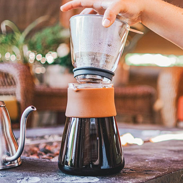 GROSCHE Amsterdam Pour Over Coffee Maker - Ceramic Drip Brewer for Specialty Coffee at Home, Office & Travel | Perfect for Single Serve Fresh Brew