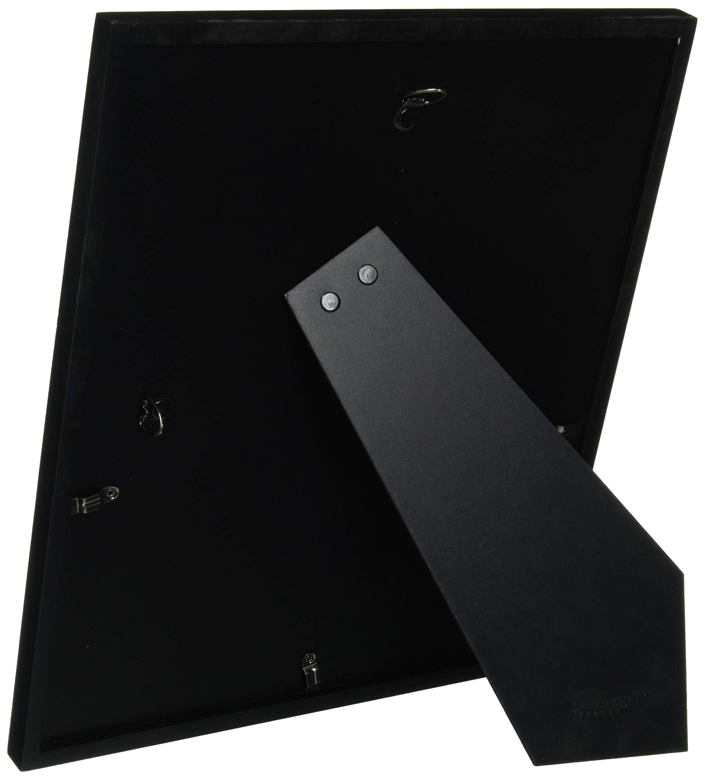 Lawrence Frames Black Wood 11x13 Picture Frame with 8x10 Mat - Perfect for Wall Decor, Home Office & Living Room Displays