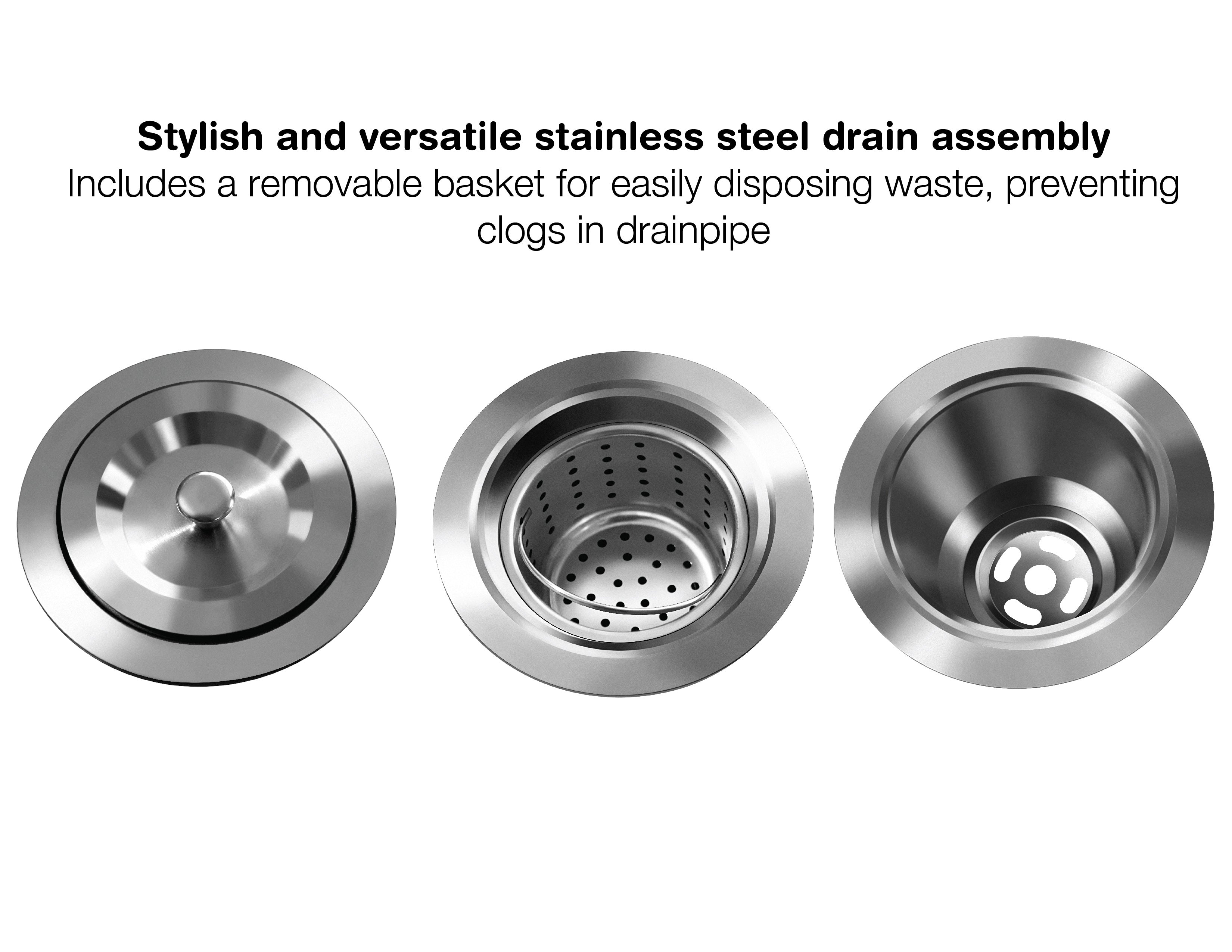 Prestige Series Farmhouse Apron Undermount Stainless Steel 33-Inch 50/50 Double Bowl Kitchen Sink with Grid & Strainer - Perfect for Rustic Kitchens, Food Prep, and Dishwashing