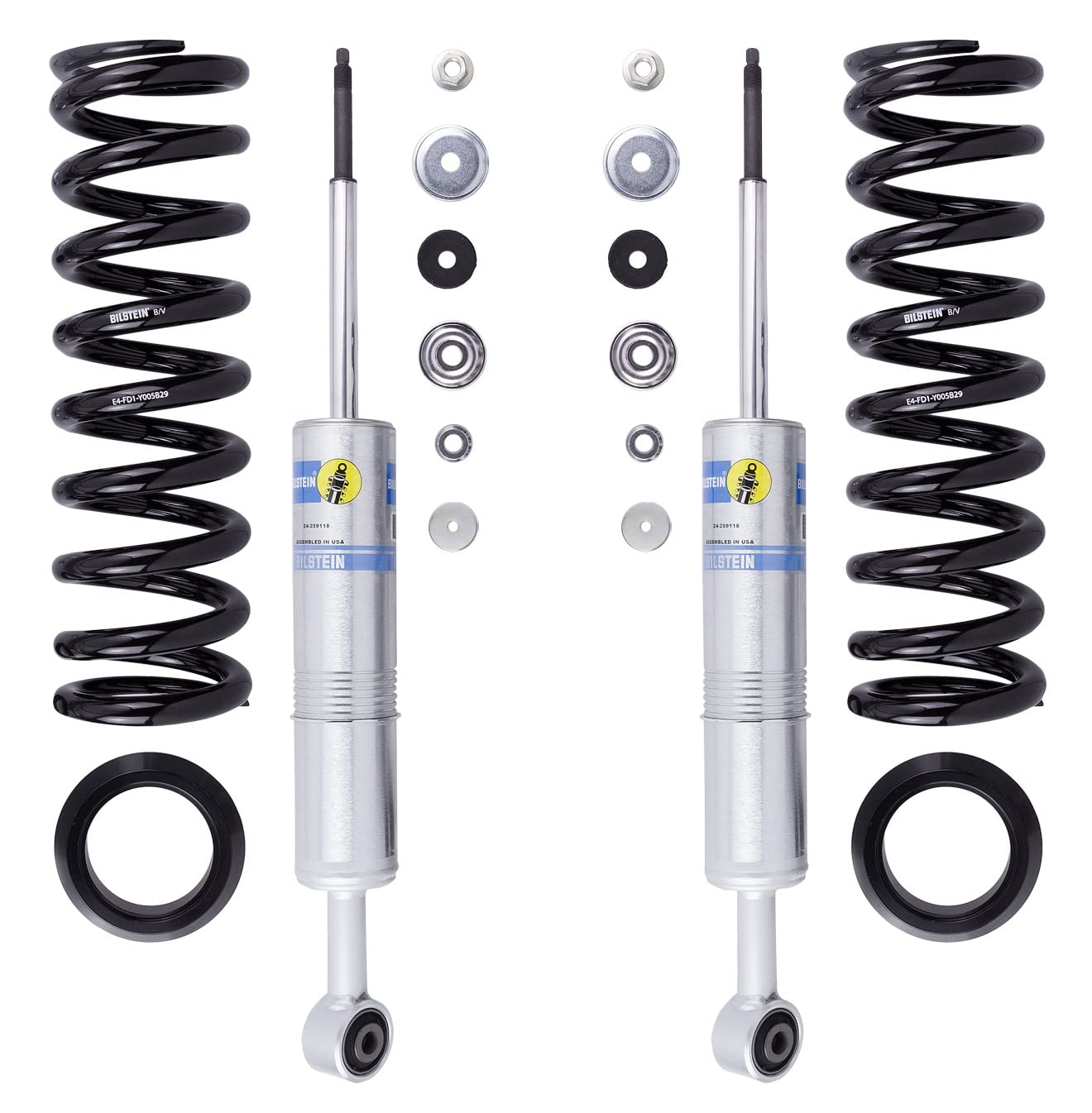 BILSTEIN B8 Leveling Kit - Front Shocks & Springs for 2010-2021 Toyota 4Runner & 2010-2014 FJ Cruiser | Off-Road Suspension Upgrade for Better Handling & Ride Comfort