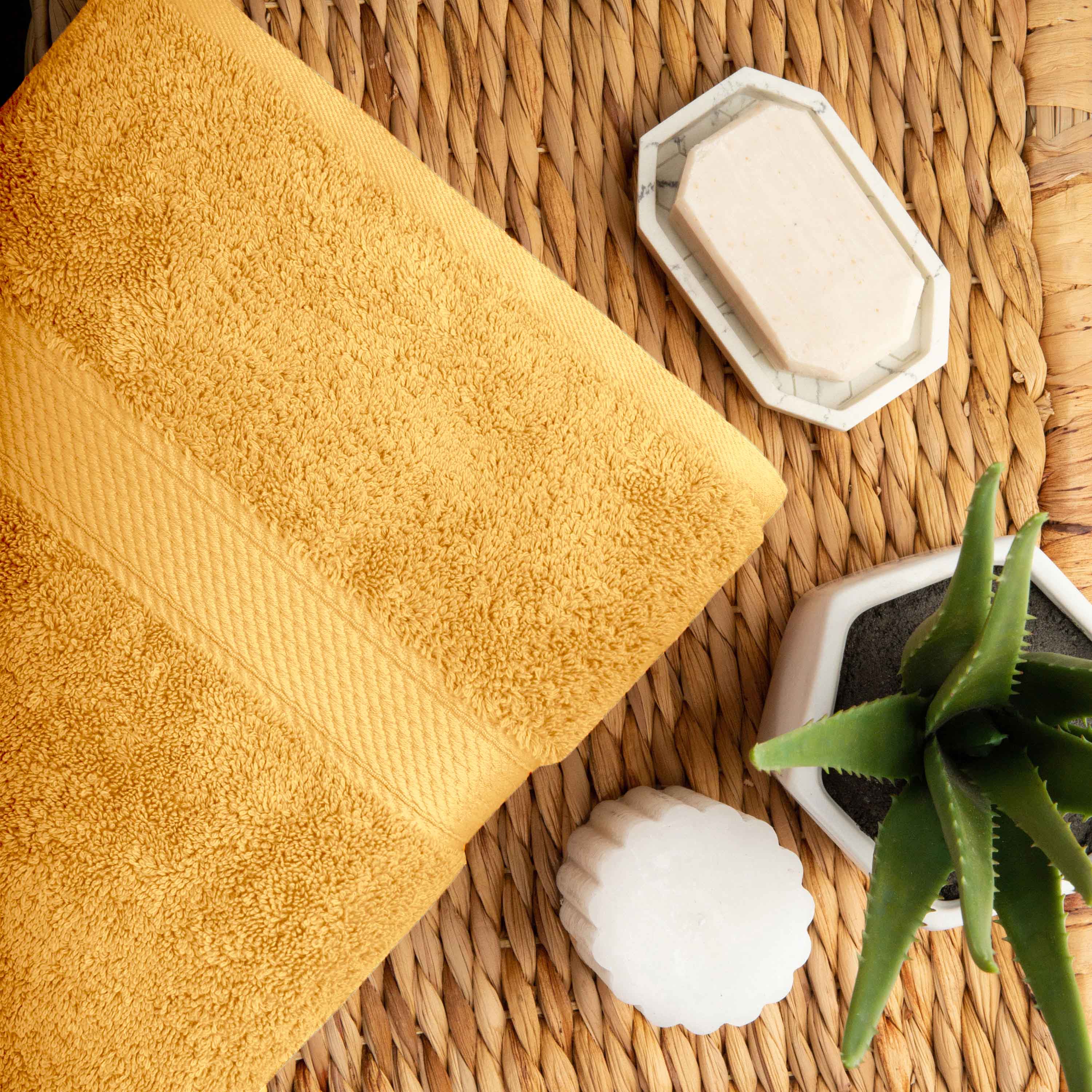 Premium 4-Piece Egyptian Cotton Bath Towel Set - Ultra Soft, Heavyweight & Plush Pile for Spa-Like Luxury at Home | Perfect for Bath, Beach & Guest Use