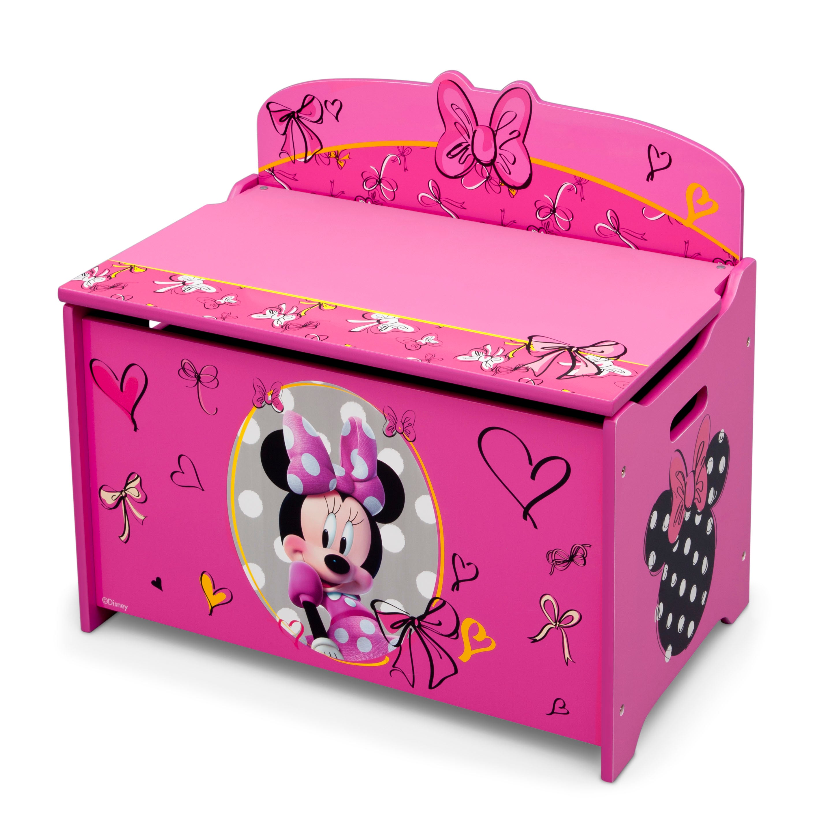 Minnie Mouse 4-Piece Kids Playroom Set - Cute Toddler Bedroom Decor & Play Area Accessories for Girls - Perfect for Disney Themed Nursery, Birthday Gifts & Playtime Fun