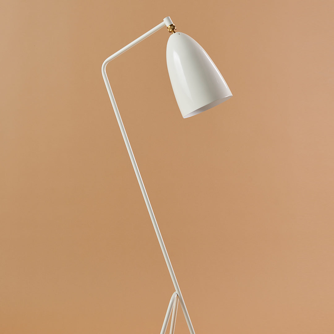 Modern Grossman Gräshoppa Adjustable Floor Lamp - Scandinavian Design for Living Room, Bedroom & Office - Bright LED Reading Light with Flexible Gooseneck