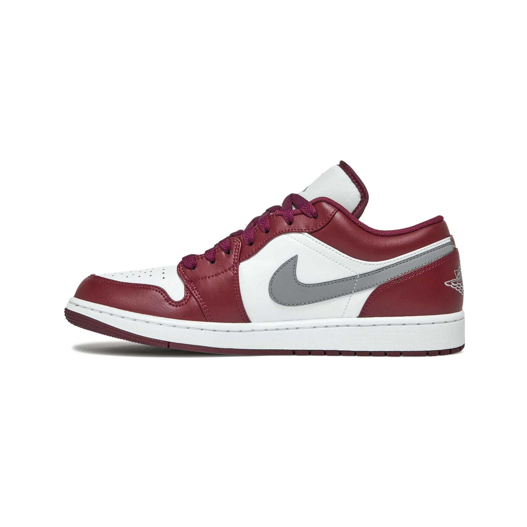 Air Jordan 1 Low 'White Bordeaux' Sneakers (2022) - Men's Basketball Shoes for Casual Wear & Street Style Fashion