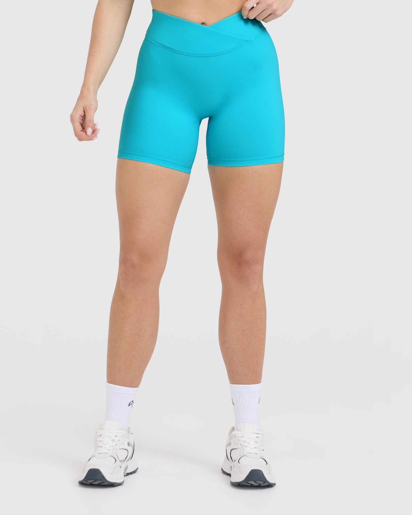 Unisex Wrap Shorts 6-Pack | Aqua Blue Color | Quick-Dry Comfort for Yoga, Gym & Beach Activities
