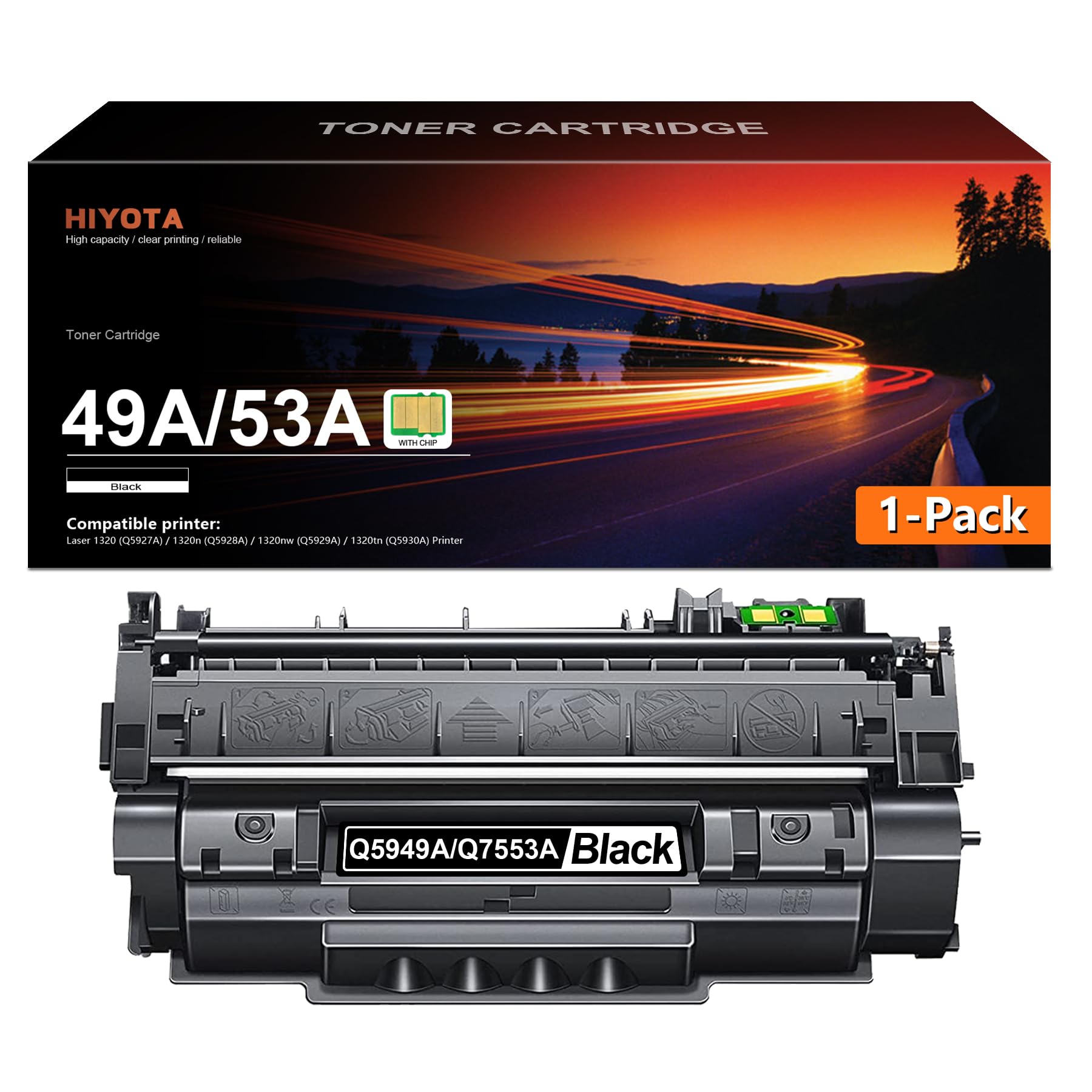 HP 49A (Q5949A) Black Toner Cartridge Replacement for LaserJet 1320/1320n/1320nw/1320tn/3390 MFP/3392 MFP/1160 Printers | High-Yield Compatible Ink | Perfect for Office & Home Printing Needs