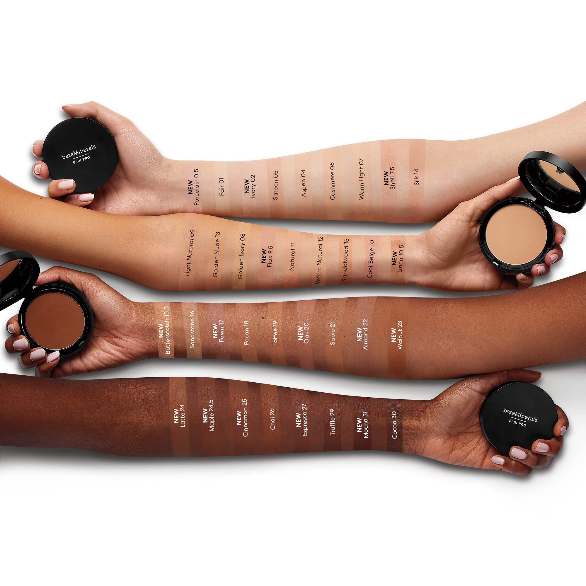 BarePro Performance Wear Powder Foundation in Walnut 23 - Long-Lasting Matte Finish for Oily & Combination Skin | Perfect for Everyday Wear & Special Occasions