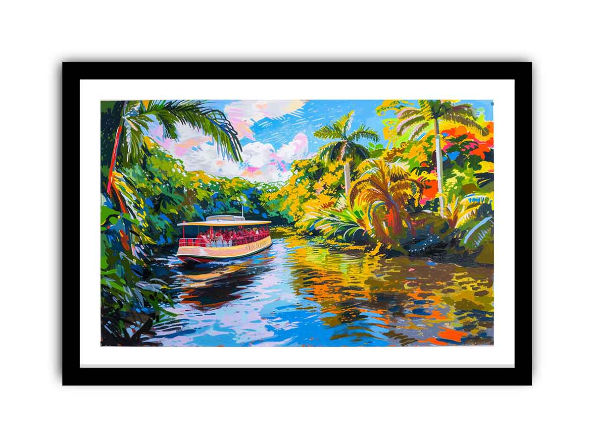 Stunning Brisbane River Framed Print - High Quality Wall Art Decor for Living Room, Office & Bedroom - Perfect Australian Landscape Gift for Home & Office Decor