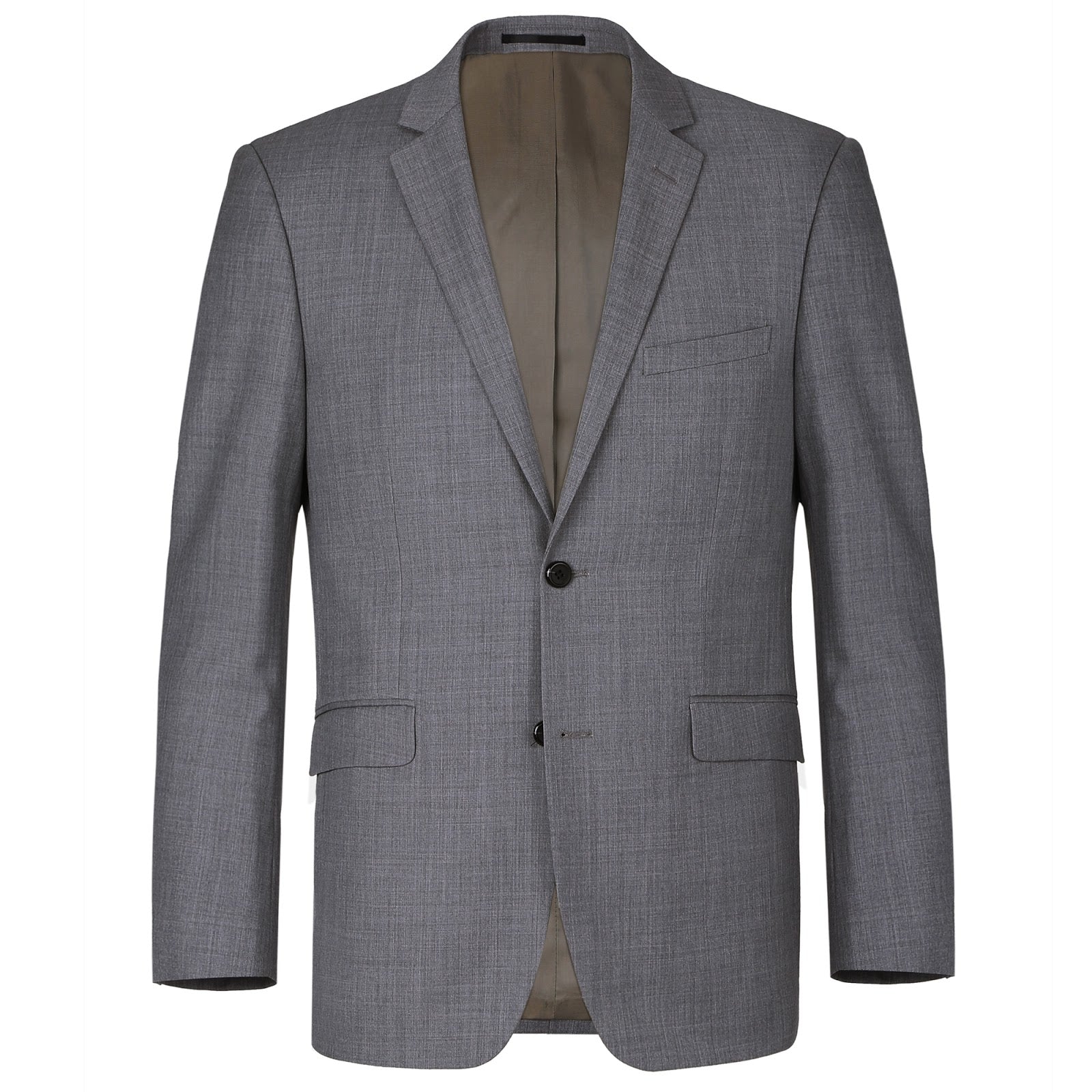 Alessandro Vitello by Renoir Dark Grey 2-Piece Classic Fit Notch Lapel Wool Suit - Perfect for Business Meetings, Weddings & Formal Events