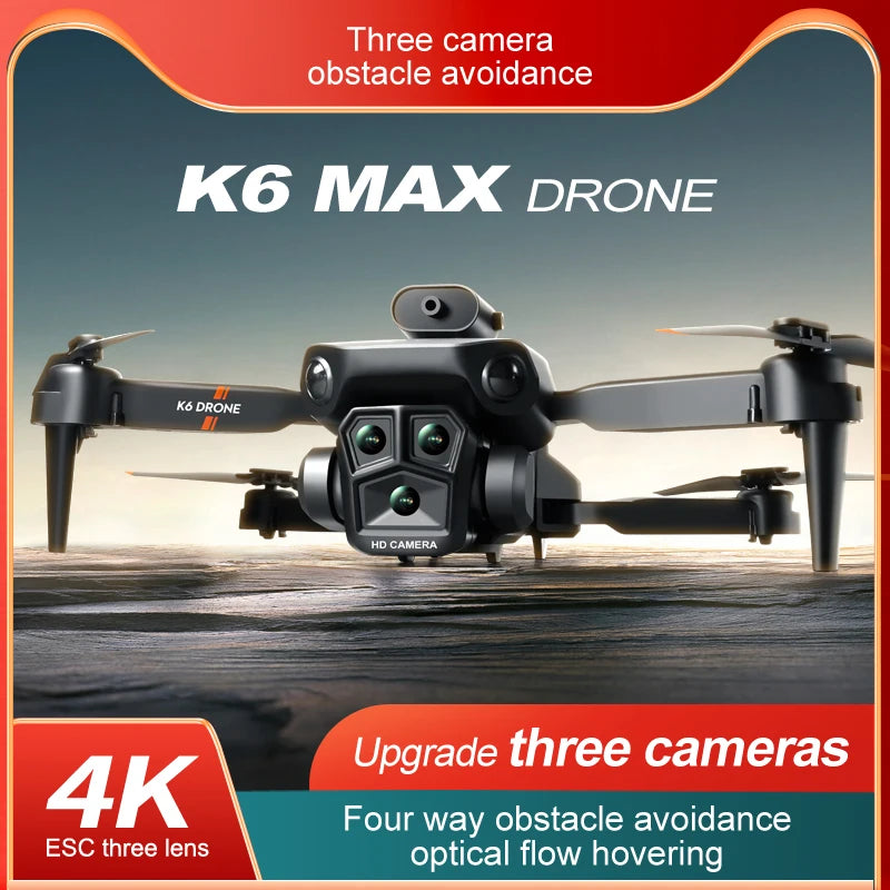 4K Mini Drone with 3 Cameras - Professional HD Aerial Photography Drone with Wide Angle Lens for Travel, Vlogging & Outdoor Adventures