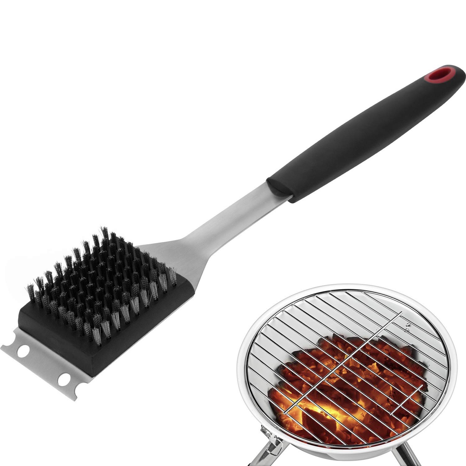 Westmark Stainless Steel BBQ Grill Brush – Heavy Duty 15.2 Inch Cleaning Tool for Charcoal & Gas Grills – Perfect for Backyard Cookouts, Camping & Outdoor Cooking